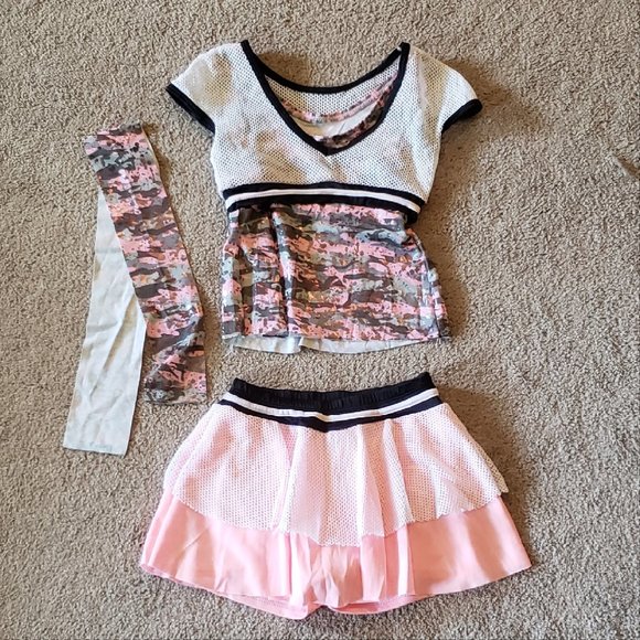Curtain Call Costumes Other - Children's hip hop kpop cheerleader Halloween Dance costume skort tank crop